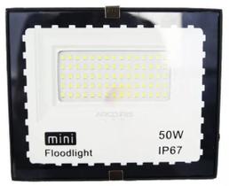 Mini Refletor Holofote Advanced LED SMD 50w Branco Frio IP67