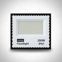 Mini Refletor LED 200W Floodlight Holofote À Prova D'água IP67 Bivolt Slim Iluminação Área Externa
