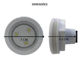 Mini refletor led azul 4,5w fibrra - veico