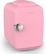 Mini Refrigerador/Aquecedor Portátil CROWNFUL 4L - 6 Latas (Rosa)