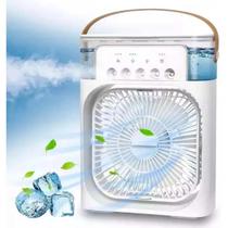 Mini Refrigerador De Ar Ventilador Umidificador Climatizador Agua E Gelo Com LED Portátil