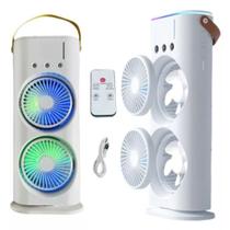 Mini Refrigerador De Ar Ventilador Umidificador Dupla Giratório com Climatizador e Reservatório Mini Refrigerador De Ar Ventilador Umidificador Dupla Giratório com Climatizador e Reservatório