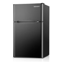 Mini Refrigerador EUHOMY com Freezer 3,2 pés cúbicos para Quarto Preto