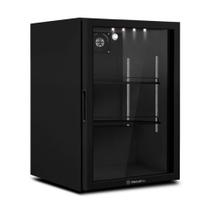 Mini refrigerador porta de vidro vb11rl all black - metalfrio