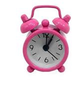 Mini Relógio Despertador 6 Cm Rosa Com Alarme