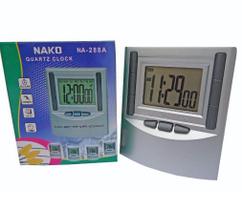 Mini Relógio Digital c/ Despertador e Cronometro - Nako