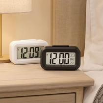 Mini Relógio Digital Despertador Cabeçeira Moderno Mostra Data Temperatura - Com Led