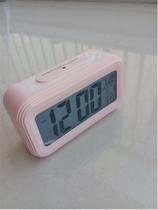 Mini Relógio led Rosa mesa calendario alarme temperatura -Nº3