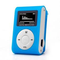 Mini Reprodutor de MP3 Portátil com Suporte a Cartão Micro SD TF de 32GB e Tela LCD (azul)