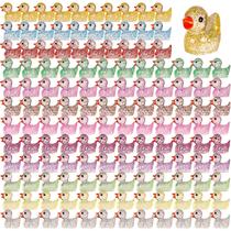 Mini Resin Ducks BOXOB 240 unidades com glitter 1,8 x 1,6 x 1,2 cm 12 cores