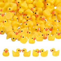 Mini Resin Ducks Chalyna, 150 unidades de bonecos de pato amarelo em miniatura