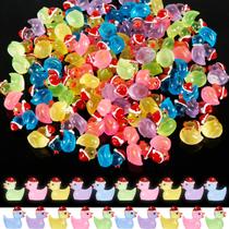 Mini Resin Ducks, decoração de paisagem em miniatura, 100 unidades