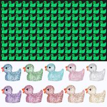 Mini Resin Ducks Luminous, 100 unidades que brilham no escuro para bricolage Mini Resin Ducks Luminous, 100 unidades que brilham no escuro para bricolage