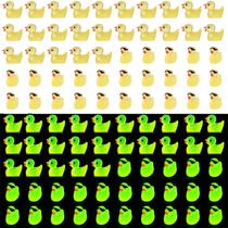 Mini Resin Ducks XIHIRCD Luminous com óculos de sol, 100 unidades amarelas Mini Resin Ducks XIHIRCD Luminous com óculos de sol, 100 unidades amarelas