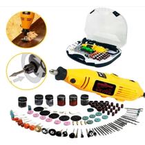 Mini Retífica Elétrica 127v Com 204 Acessórios Shadowhawk Kit para Corte Lixamento Gravação Polimento