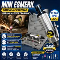 Mini Retífica Pneumática EDA C/ 10 Pontas Acabamento Polimento Mecânica Funilaria