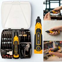 Mini Retífica Portátil Multifuncional Sem Fio 57 Acessórios