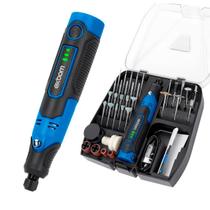 Mini Retífica Portátil Sem Fio 57 em 1 3 Velocidades, USBC e Bateria Recarregável