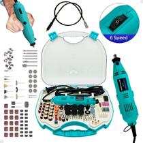 Mini Retífica Profissional Maleta Acessórios 6 Velocidades