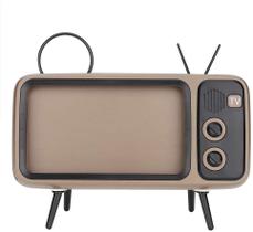 Mini Retro TV Bluetooth Speaker - Alto-falante com Design Vintage