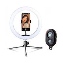 Mini Ring Light Anel Led Luz Selfie P/ Celular Branco