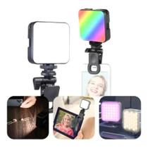 Mini Ring Light Flash RGB Luzes Coloridas Para Celular Self E Vídeos Iluminação Multifuncional Moderno Portátil Multiuso Profissional Mini Ring Light Flash RGB Luzes Coloridas Para Celular Self E Vídeos Iluminação Multifuncional Moderno Portátil Multiuso Profissional