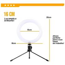 Mini Ring Light Portátil Foto Selfie Iluminação Led Mini Ring Light Portátil Foto Selfie Iluminação Led