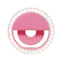 Mini Ring Light Rosa P/ Notebook Celular Flash Anel Selfie Led Várias Cores Moderno