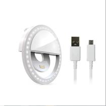 Mini Ring Light Selfie Portátil Para Celular Tablet Branco