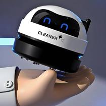 Mini Robô Aspirador de Mesa Papa Migalhas com Coletor Recarregável USB Sucção Poderosa 1000PA e Qualidade Impecável