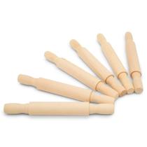 Mini Rolling Pin Woodpeckers de 18 cm de comprimento, pacote com 6