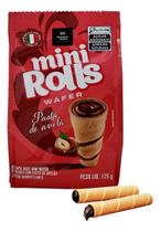 Mini Rolls Wafer Pasta De Avelâ Produzido Na Itália