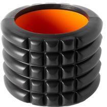 Mini Rolo de Liberação Miofascial Com Ranhuras - Preto e Laranja Mini Rolo de Liberação Miofascial Com Ranhuras - Preto e Laranja