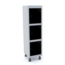 Mini Roupeiro Aco 3 Portas Com Pitao Para Cadeado Preto - Pandin Mini Roupeiro Aco 3 Portas Com Pitao Para Cadeado Preto - Pandin