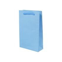 Mini Sacolas De Papel 16cm Alça Cordão Azul- Lembrancinhas