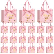 Mini sacolas de presente de papel Jetec, 45 unidades, 14 x 12 x 7 cm, rosa