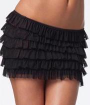 Mini saia babadinhos Preta (Tamanho un) Mini saia babadinhos Preta (Tamanho un)