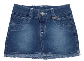 Mini Saia em jeans com barra desfiada nº 6 Karobinha Mini Saia em jeans com barra desfiada nº 6 Karobinha