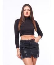 Mini Saia Feminina Jeans com Elastano Razon Jeans