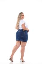 Mini Saia Feminina Jeans Lycra Plus