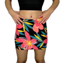 Mini Saia Feminina Justa Elástico Estampas Sortidas Suplex Pp ao Plus Size