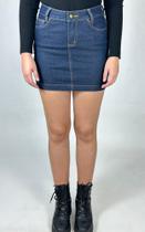 Mini saia gandu escuro 84%algododão 14%poliester 2% elastano 20224