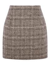 Mini saia IDEALSANXUN Outono Inverno Xadrez de Lã Feminina 2022