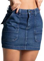 Mini Saia Jeans Sawary - 276097 Azul