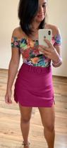 Mini saia M cor pink com fenda Mini saia M cor pink com fenda