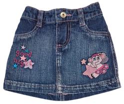 Mini Saia Mullet em jeans com Bordado nº 2