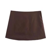 Mini Saia PB & ZA Feminina, Roupa Versátil, Moda Francesa, Sentido Design, Outono, Novo Produto