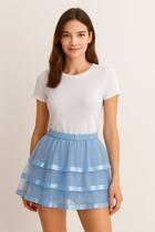 Mini Saia Plissada Babados Camadas Tutu Fantasia Espartilho