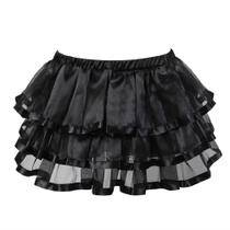 Mini Saia Plissada Babados Fantasia Corset Tutu Festa Dança