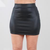 Mini Saia Suplex Cirrê com Brilho Tendência Balada material sintético